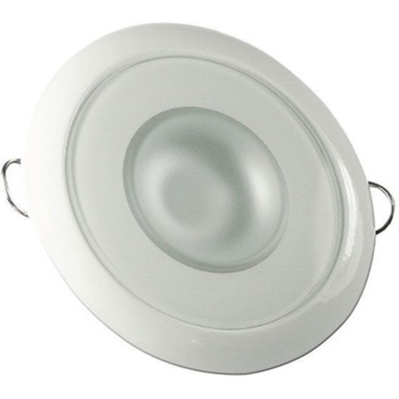 Lumitec 113120 Mirage Interior Down Light – 4-Color – White Bezel