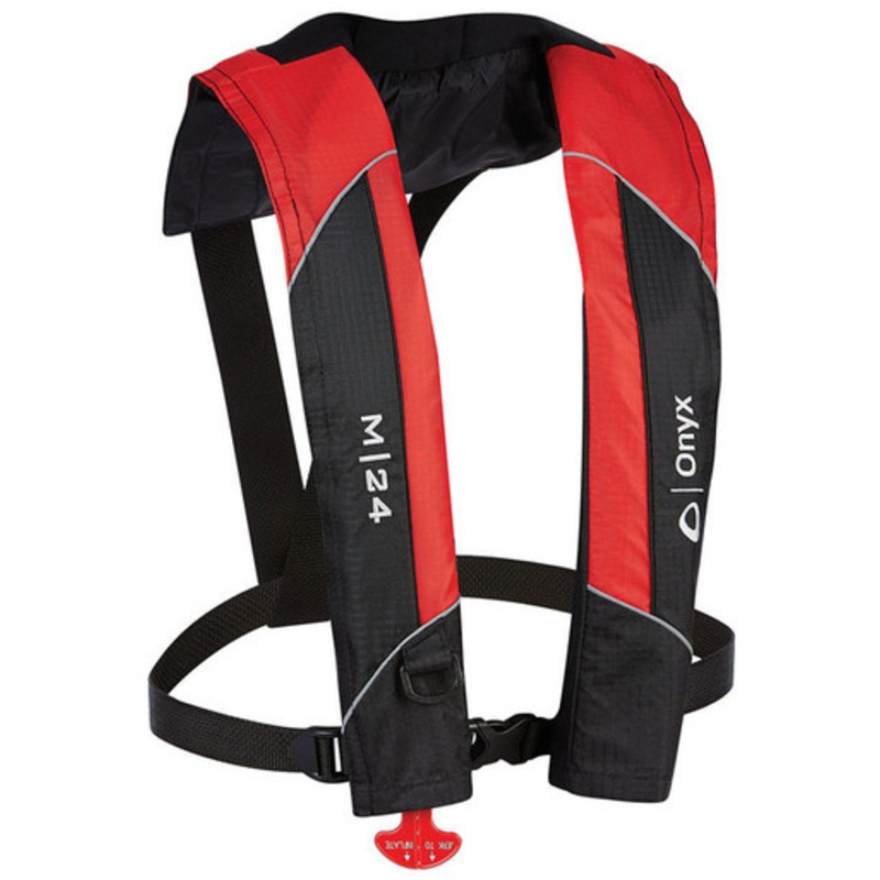 Onyx M-24 Manual Inflatable Life Jacket PFD – Red