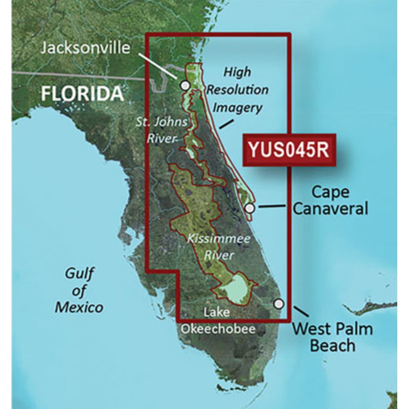 Garmin BlueChart g2 HD Florida East Coast + St Johns + Kissimmee River System SD Card