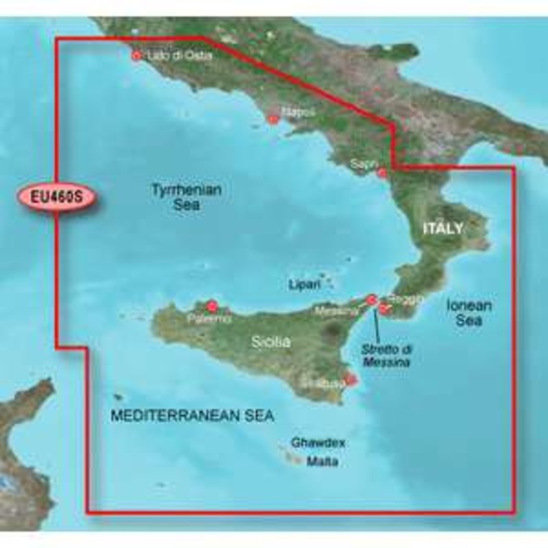 Garmin BlueChart g2 – HXEU460S – Sicily To Lido Di Ostia – microSD/SD Card