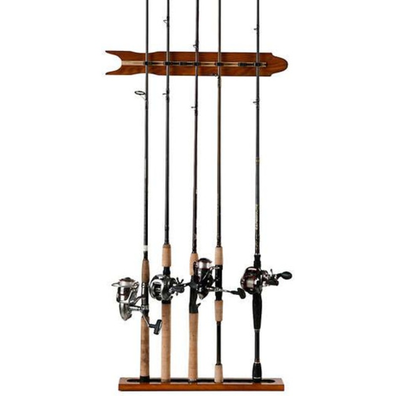 Organized Fishing SOMWR 8-Rod Modular Oak Wall Rack