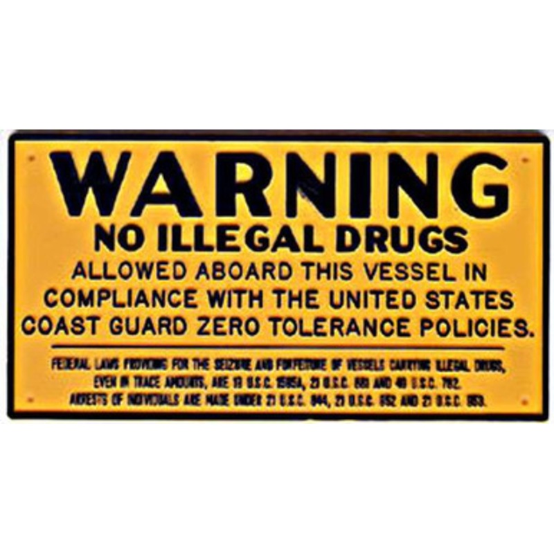 Bernard P-229 Drug Warning Plaque – 6-3/4” x 4”