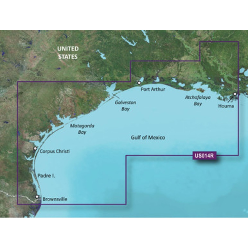 Garmin VUS014R BlueChart g3 Vision HD – Morgan City to Brownsville – microSD/SD