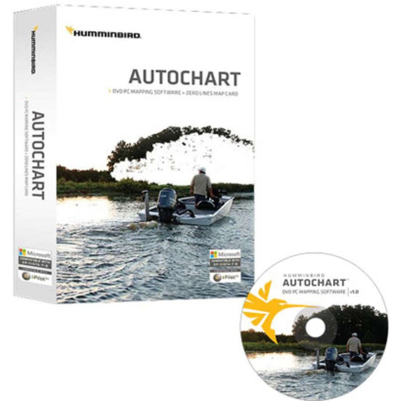 Humminbird 600031-1 Autochart DVD PC Mapping Software w/ Zero Lines Map Card