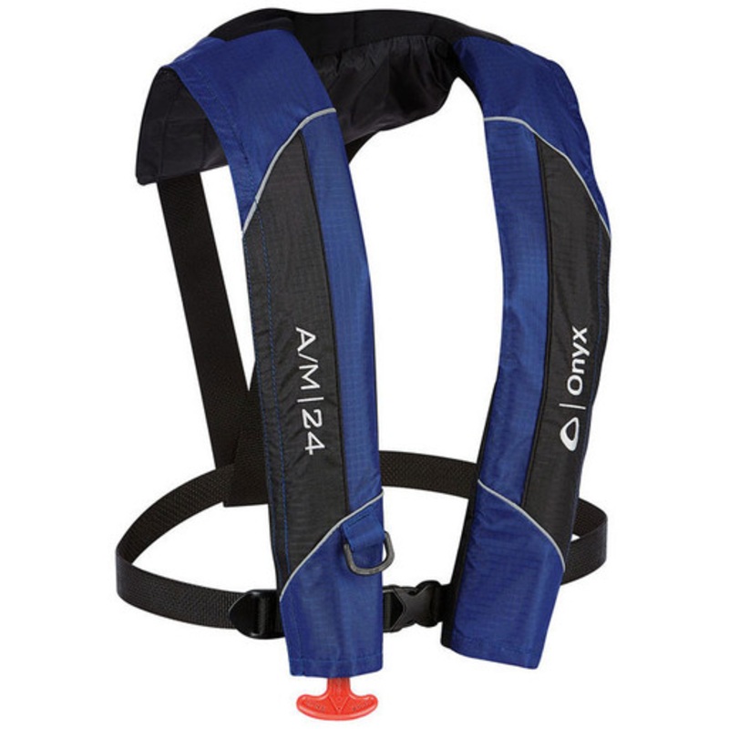 Onyx A/M-24 Automatic/Manual Inflatable PFD Life Jacket – Blue