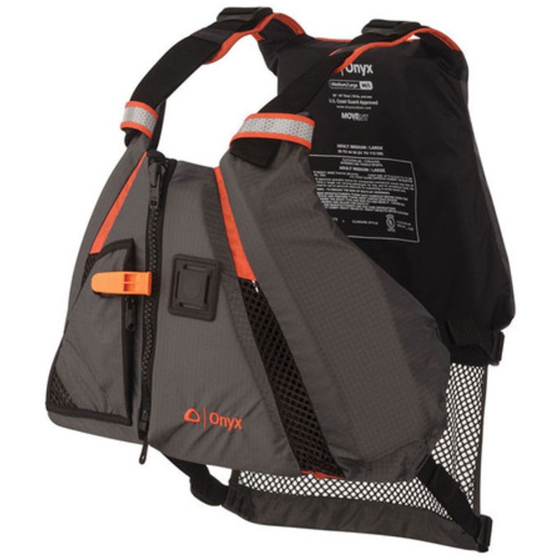 Onyx MoveVent Dynamic Paddle Sports Life Vest – Orange/Grey – XL/2X