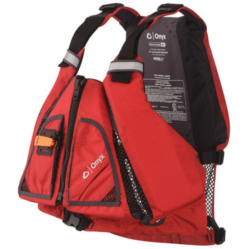 Onyx MoveVent Torsion Paddle Sports Life Vest – Red/Black – XS/S