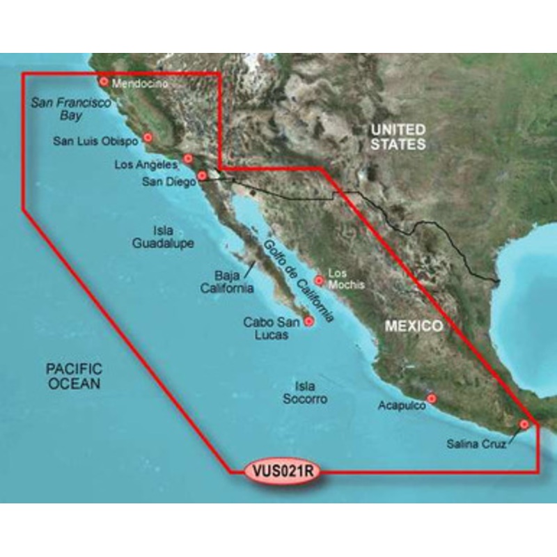 Garmin BlueChart g2 Vision California to Mexico SD Card