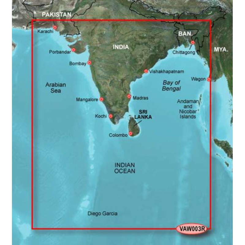 Garmin BlueChart g2 Vision Indian Subcontinent Pre-Programmed SD Card