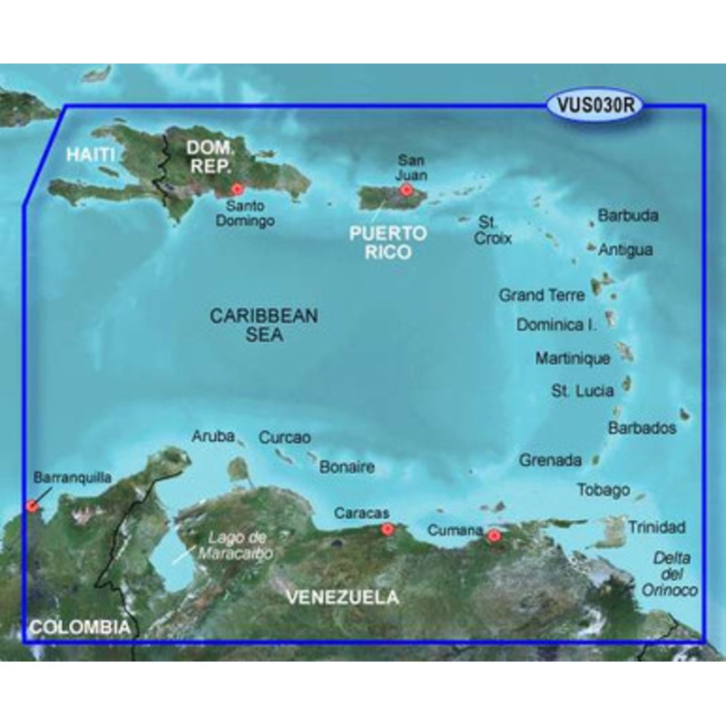 Garmin BlueChart g2 Vision Southeast Caribbean SD Card