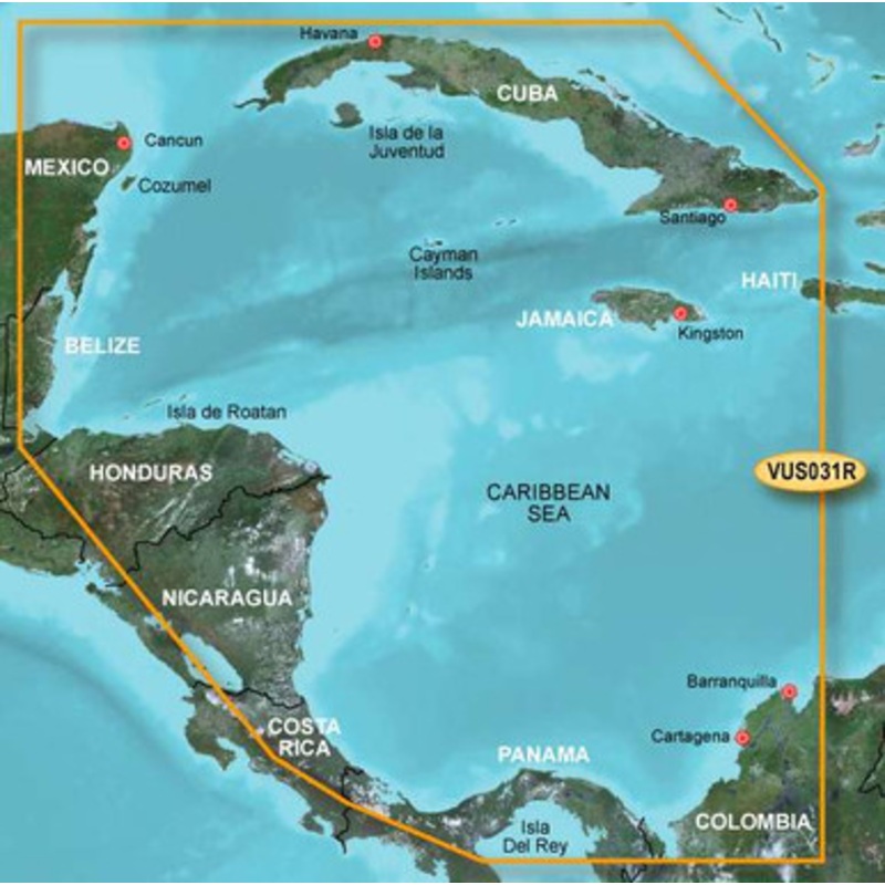 Garmin BlueChart g2 Vision Southwest Caribbean SD Card