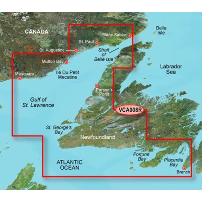 Garmin BlueChart g2 Vision Newfoundland West SD Card