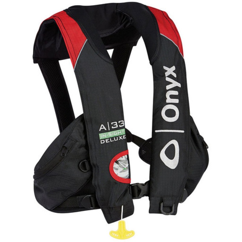 Onyx A-33 In-Sight Deluxe Tournament Automatic PFD – Black/Red