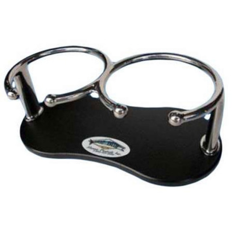 Deep Blue WCH-2 Stainless Wire Double Cup Holder with Suction Cups White