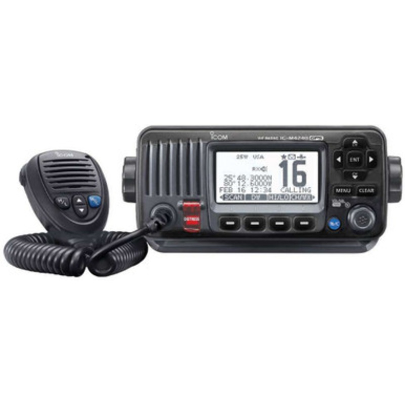 Icom IC-M424G 21 Fixed Mount VHF Marine Transceiver w/ GPS Receiver – Black