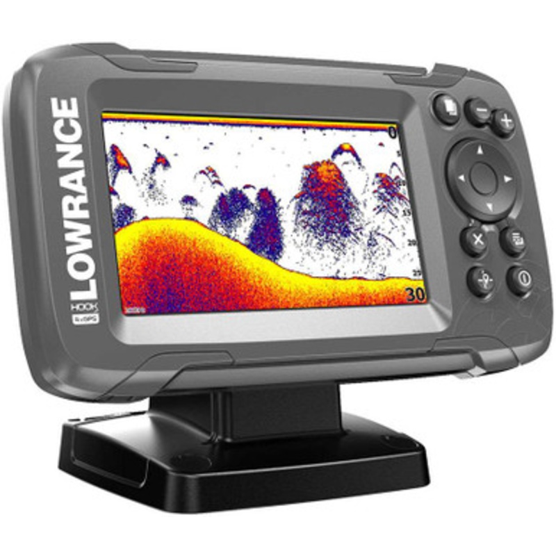 Lowrance 000-14014-001 HOOK2-4x 4in GPS Fishfinder w/ Track Plotter & Bullet Skimmer Transducer