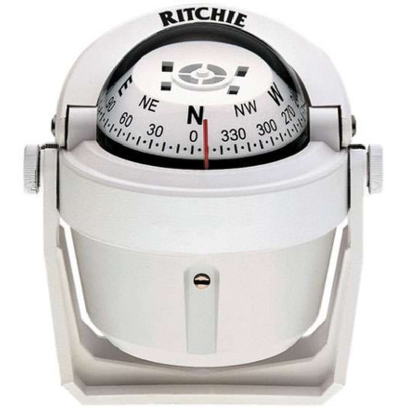 Ritchie B-51-WCLM Explorer Compass – Bracket Mount – White