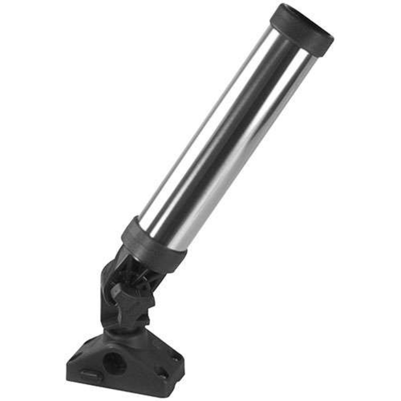Scotty 470 Rocket Launcher Rod Holder – Stainless – w/ 241L Locking Combination Side/Deck Mount