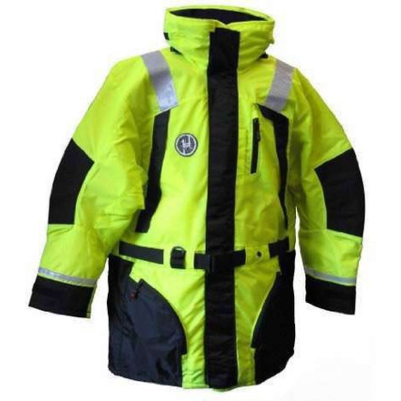 First Watch AC-1100-HV Flotation Coat Hi-Vis Yellow – Size X-Large