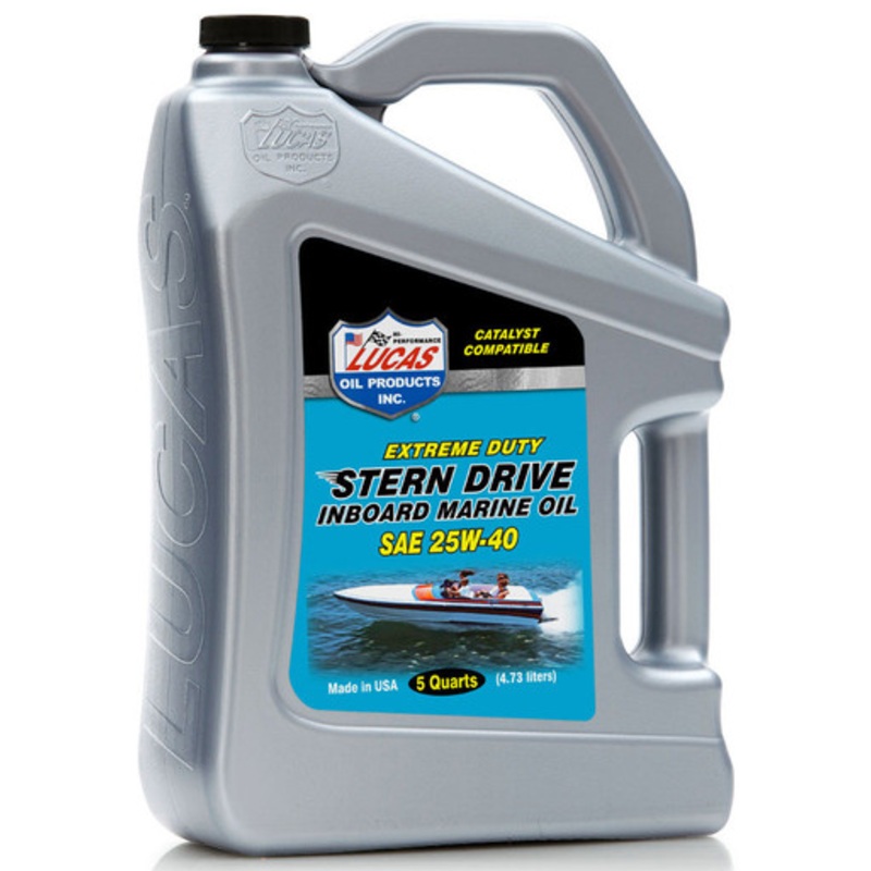 Lucas Oil Stern Drive Inboard Engine Oil SAE 25W40 – 5 qt.