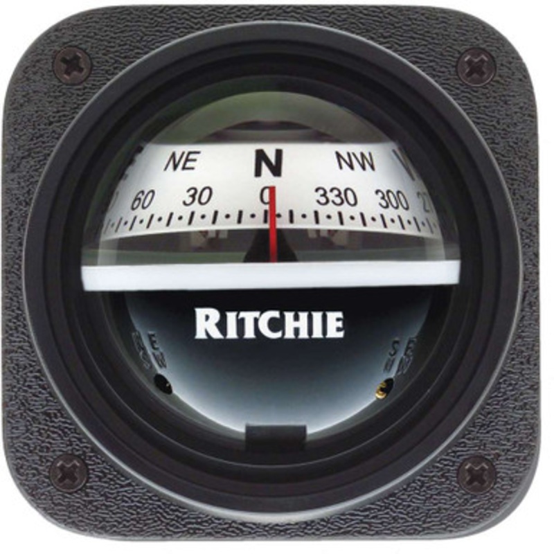 Ritchie V-537W Explorer Bulkhead Mount Compass – White Dial