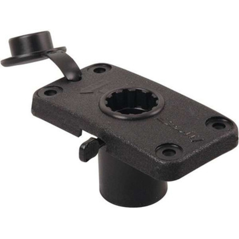 Scotty 244L-BK Locking Flush Deck Mount w/ Splash Cover