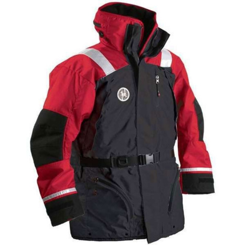 First Watch AC-1100-RB Flotation Coat Red/Black – Size X-Large