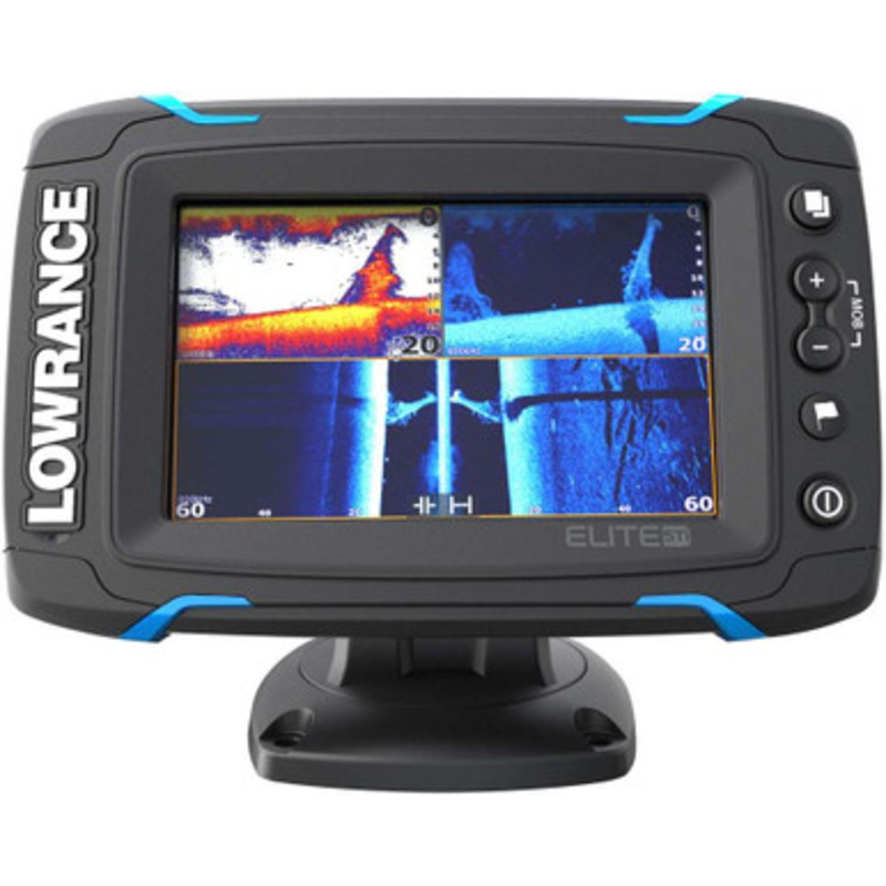 Lowrance 055-12421-001 Elite-5 Ti Touch Combo w/ Med/High/455/800 HDI Transom Mount Transducer with C-Map Insight Pro charts included (Remanufactured w/ Full Warranty)