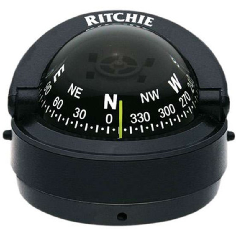 Ritchie S-53-CLM Explorer Compass – Surface Mount – Black