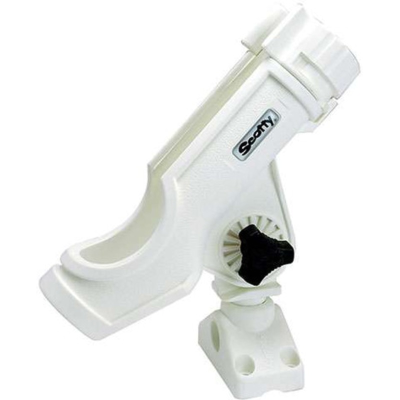 Scotty 230-WH Power Lock Rod Holder – White – w/ 241 Side/Deck Mount