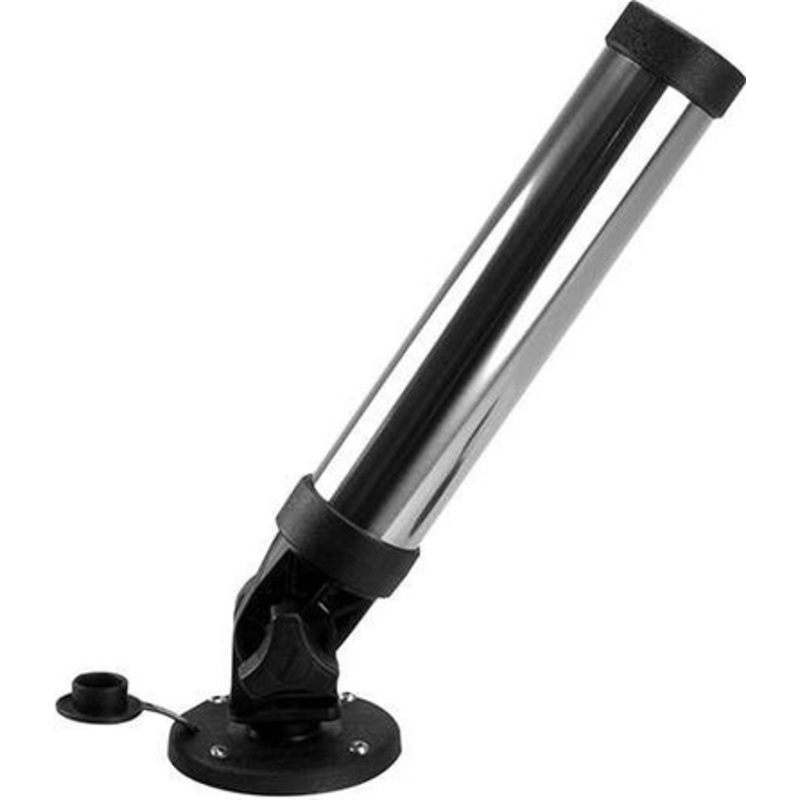 Scotty 473 Rocket Launcher Rod Holder – Stainless – w/ 344 Round Flush Mount
