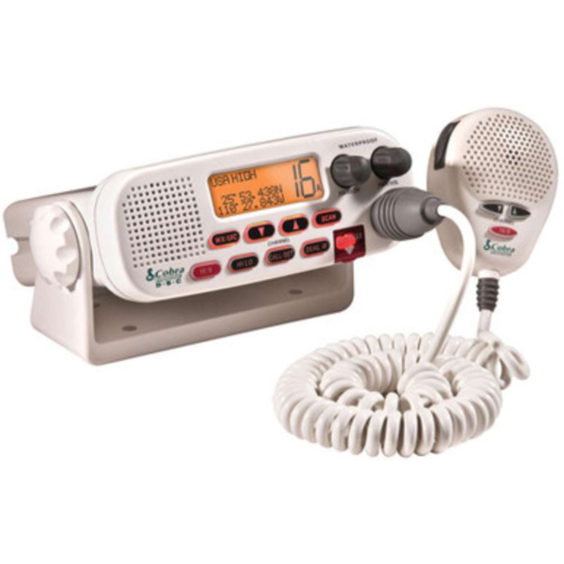 Cobra MR F45-D Fixed Mount Class D Submersible VHF Radio – White