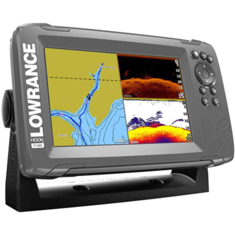 Lowrance 000-14289-001 HOOK2-7 7in Chartplotter/Fishfinder w/ SplitShot Transducer & Built-In US Inland Charts