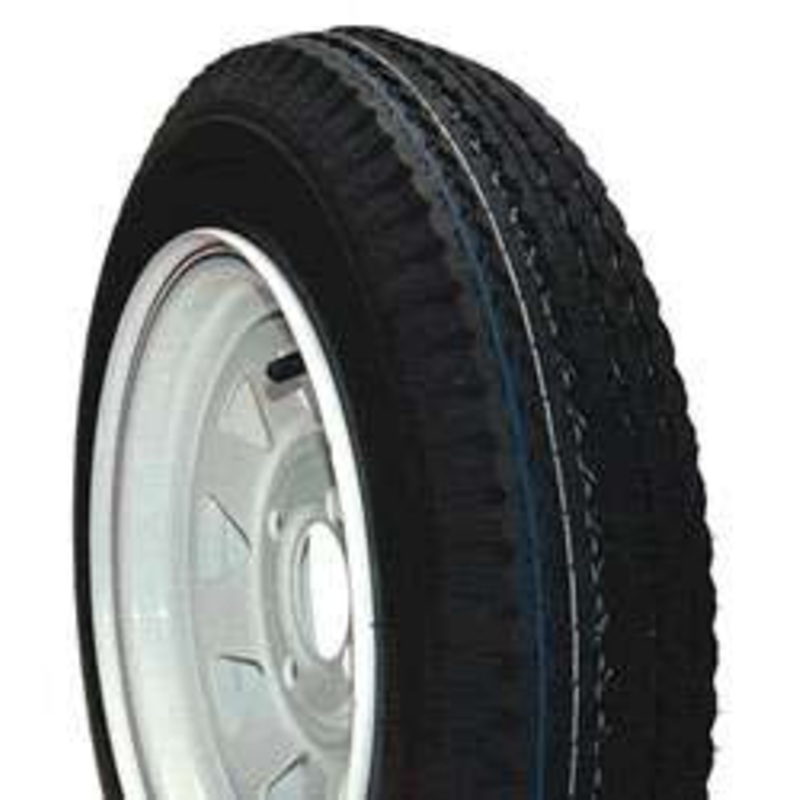 Load Star 30740 530-12 K353 Bias 12” Tire/Wheel Assembly – White Rim