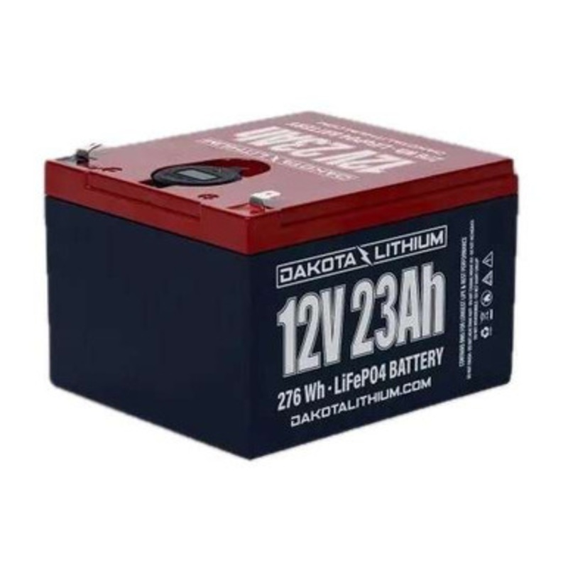 Dakota Lithium 12V 23Ah Battery with Dual USB Ports & Voltmeter