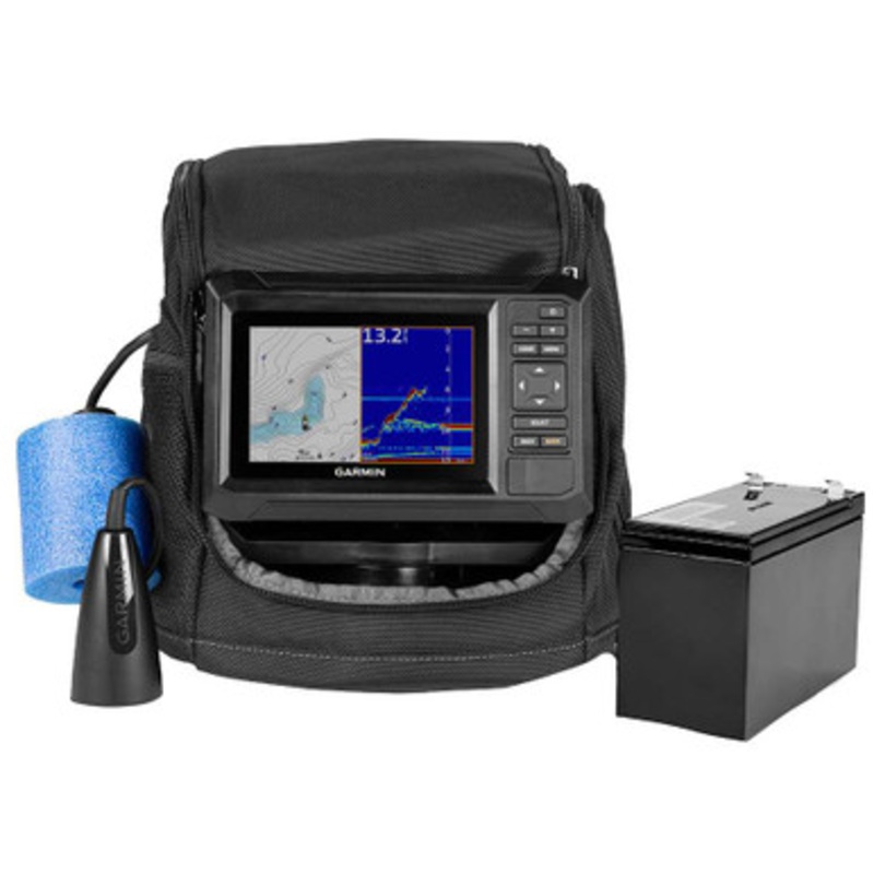 Garmin 010-02590-35 ECHOMAP UHD2 Keyed 5-Inch cv Ice Fishing Bundle