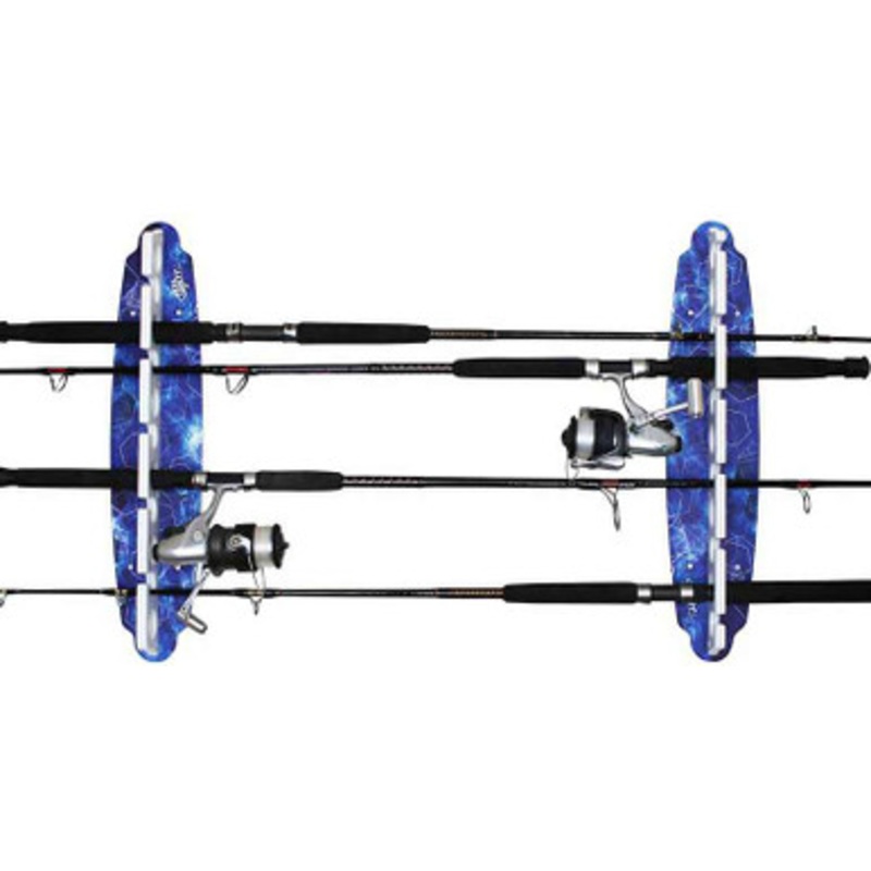 Reel Salty Waterproof 11 Fishing Rod Wall/Ceiling Rack – Deep Blue