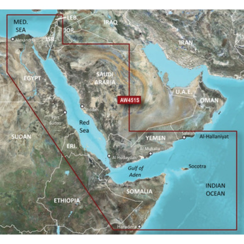 Garmin BlueChart g2 Vision HD – VAW451S – Red Sea – microSD/SD