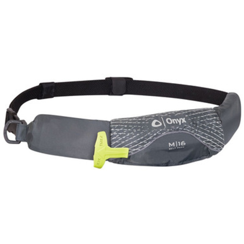 Onyx M-16 Belt Pack Manual Inflatable Life Jacket (PFD) – Grey