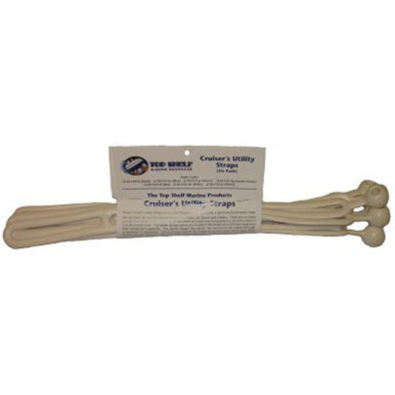 Top Shelf Marine Cruiser’s Utility Straps – White – 6 Pack