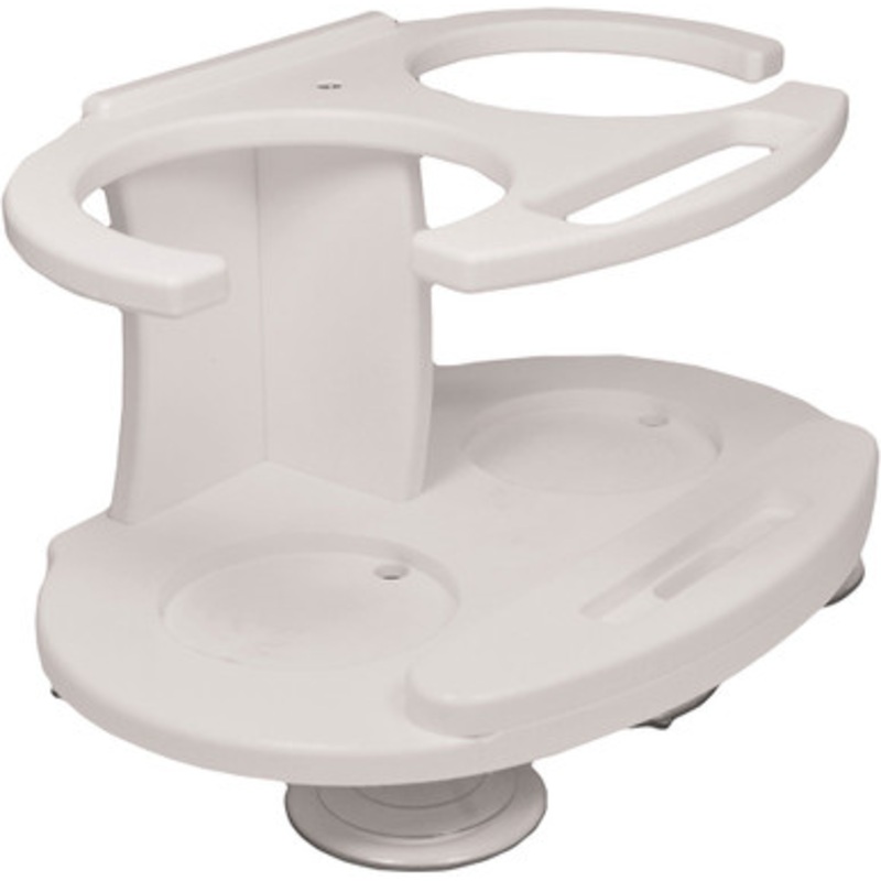 TACO Double Tumbler Poly Drink Holder – White