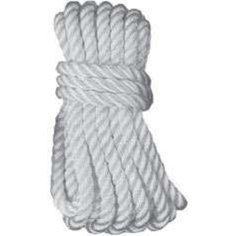 Unicord 460724 3-Strand Twisted White Nylon Dock Lines – 3/8” x 10′