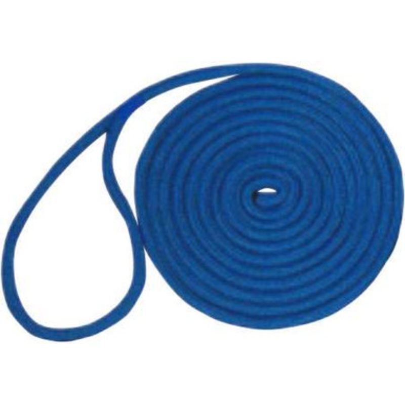Unicord Double Braid Nylon Dock Line – 1/2 in. x 30 ft. – Blue