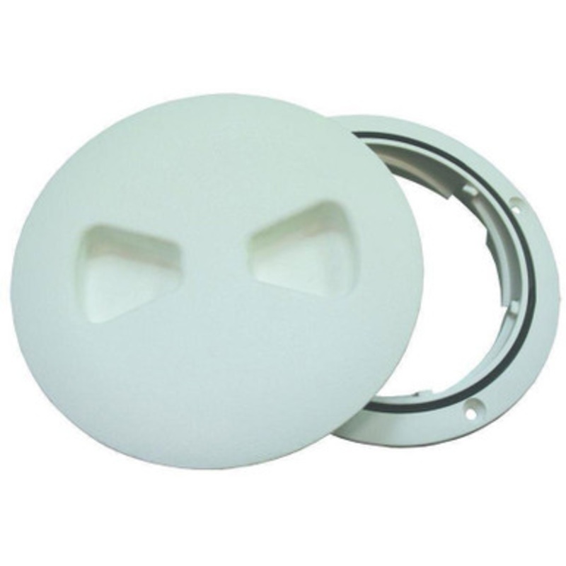 T-H Marine DPSLP-4-2-DP Sure-Seal Deck Plate – Twist Out – Low Profile – 4in Diameter – White