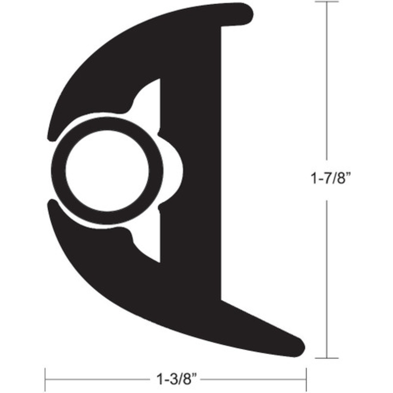 TACO V11-3426BBK70-2 Flex Vinyl Rub Rail Kit, Blk w/Blk Insert 70′