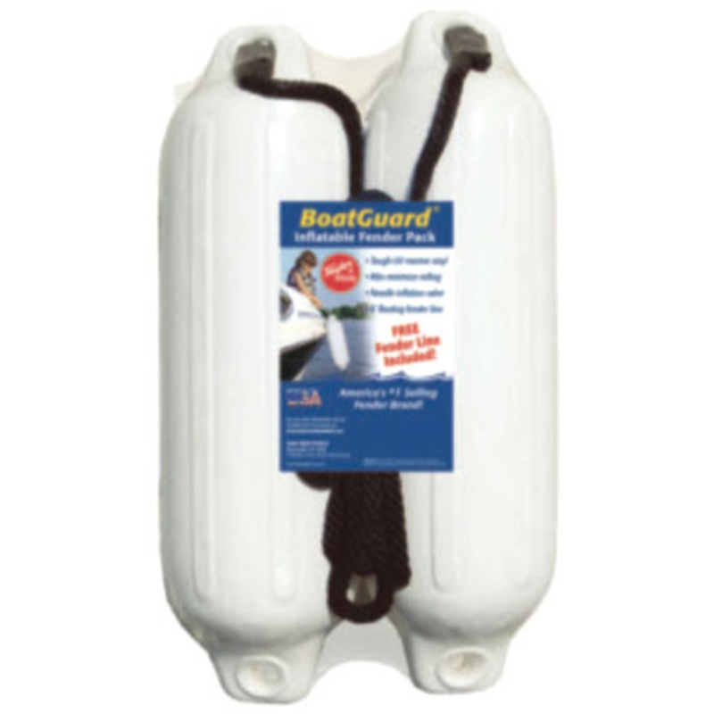 Taylor BoatGuard Inflatable Fender Kit – 22 in. – White – Pair
