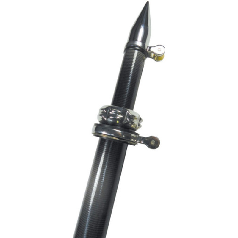 TACO Carbon Fiber Center Rigger Pole – 10′ – Stainless Rings & Tip