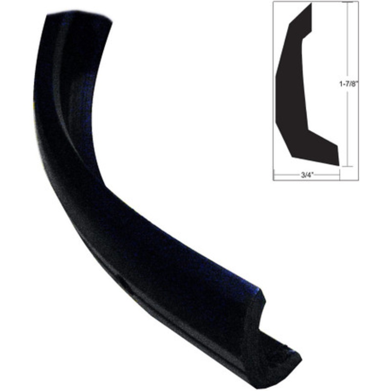 TACO V11-4135BKA30-3 Semi-Rigid Rub Rail Kit, Blk w/No Insert 30′