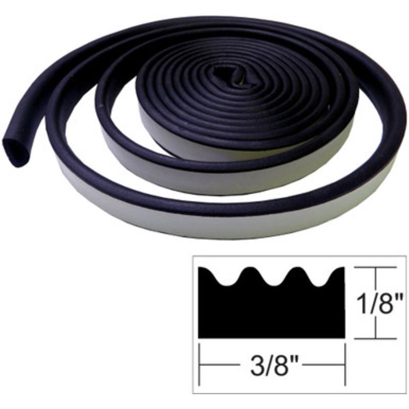 TACO Weather Seal – 10’L x 1/8”H x 3/8”W – Black