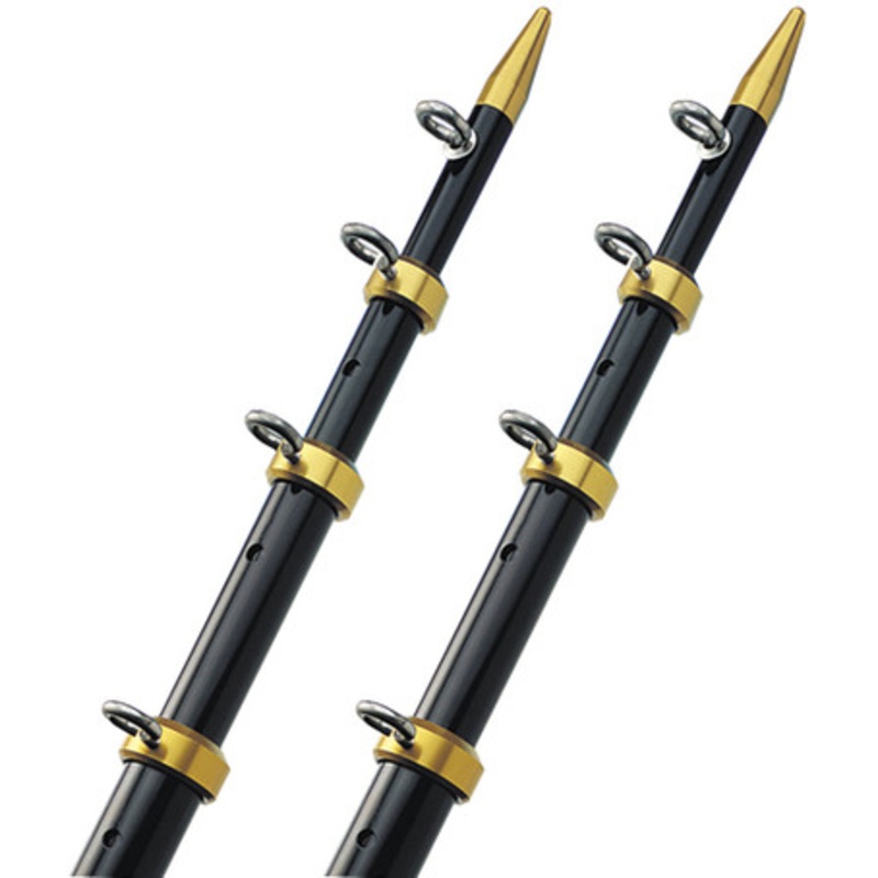 TACO 15′ 1-1/8” Tele-Outrigger Poles Black/Gold – OT-0441BKA15